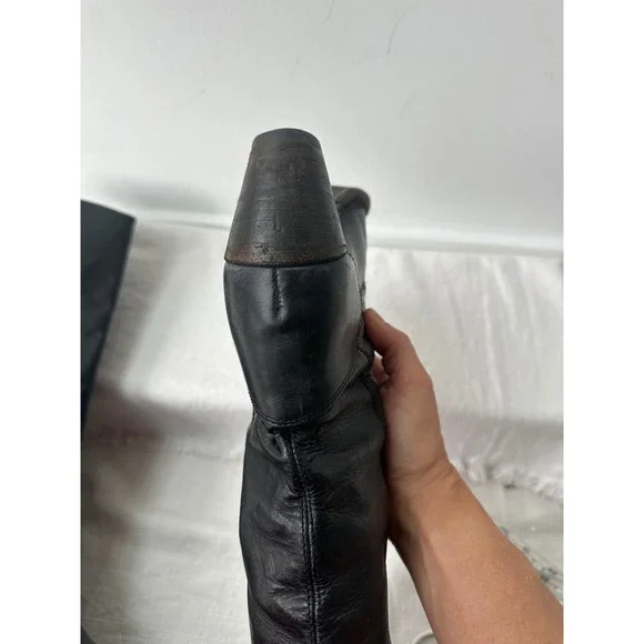 FRYE Jackie 76575 Women's 6.5B Black Leather Western Riding Boots MEXICO - Picture 11 of 14